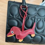 Ena Dog Synthetic Leather Handbag Charm Bag Red Photo 5