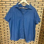 Woman Within  Denim Button Down Shirt Size 22/24 Photo 0