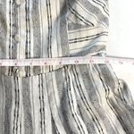 Greylin Anthropologie Striped Linen & Cotton Jumpsuit Cropped Wide Leg Zip Up S Photo 13