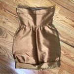 Rhys Dwfen Copper Gold Strapless Silk Dress Size 6 Photo 7