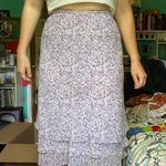 Notations Thrifted Purple Floral Midi Skirt Photo 0
