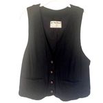 Free People  We the Free Charley Linen Vest in Black Women's sz. S Photo 2