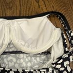 Lands End Womens Black Snow Leopard Print Underwire Tankini Swim Suit Top Size 8 Photo 2