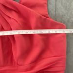 David's Bridal DAVID’S BRIDAL short crinkle chiffon bridesmaid dress style F15600 coral size 16 Photo 7