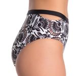 Ella Moss  Women's Black/White Awestruck High Waist Bikini Swim Bottoms sz M Photo 2