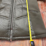 Michael Kors Women's Green Leopard Puffer Jacket with Faux Fur Hood 2X Photo 9