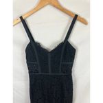 EXPRESS Corded Lace Bustier Sheath Dress Black Size 00 Photo 3