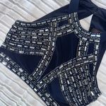 Two Piece Beaded Prom Dress Blue Size 4 Photo 6