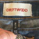 Anthropologie Driftwood Colette Jeans Cropped Embroidered Hem Jeans Size 28 Southwestern Boho Photo 9