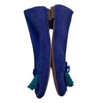DKNY  New York Suede Ballet Flat Loafer Tassel Purple Green SZ 6 Photo 6