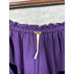 Free People Free‎ People Dress M Purple Embroidered Boho Fleur Du Jour Peasant Off Shoulder Photo 5