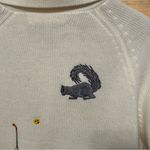 VTG Andreno Argento Womens Large White Embroidered Novelty Golf Cardigan Photo 9