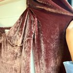 Aritzia  Wilfred Novella Velvet Puff Sleeve Mini Dress in Truffle Brown size 6 Photo 10