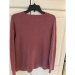 Banana Republic Pink Rose Ruffle Sleeve Knit Sweater Womens Medium Photo 3