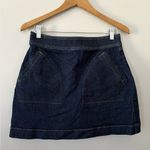 Spanx Denim Mini Skirt A Line Built in Shorts in Raw Indigo Wash Size M Photo 3