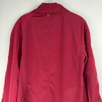 London Fog  Red Button Front Trench Coat Jacket Sz Medium Plaid Flannel Lined Photo 12