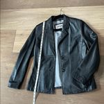 wilson's leather Pelle Studio  Blazer Style Jacket Black Size Medium Vintage Y2K Photo 4