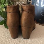 American Rag Baylie lace up caramel wedge boots Photo 3