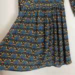 ASOS  Patterned Dress Blue Long‎ Sleeves Detailed Print Photo 5