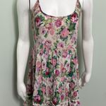 Anthropologie  Eloise Lila Tiered Chemise Floral Mini Ruffled Hem Size Medium Photo 4