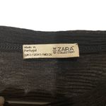 ZARA  Black Layered Ruffled Detail Dressy Long Sleeve Blouse Women Sz S Photo 3