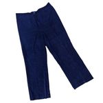 Vtg 1970s Mantessa Navy Blue Cotton Corduroy High Rise Wide Leg Pants 38 16 Photo 0
