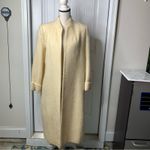 Fleurette vintage Union cream‎ mohair wool long duster coat quiet luxury large White Photo 3