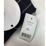 *New DIP Linen Blend Womens Sundress Womens XL Black Stripe Tiered Lined Dress Photo 2