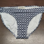 Jessica Simpson  NWT Size Large Navy Blue White Tiled Geo Swimwear Bikini Bottom Photo 0