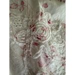 Studio M Skirt Womens Large White Pink Crochet Flared Tiered Ruffle Boho Western Photo 2