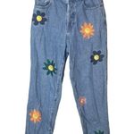 PacSun Women’s Eco Flower Embroidered High Rise Straight Jeans Size 24 Photo 1
