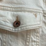Frye  Women's Cropped Raw-Hem Denim Jacket Off white Size M NWT Jean jacket Photo 4