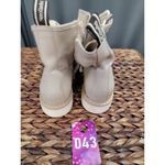 Nero Giardini Ankle Boots Women's 6.5 Beige Leather Lace Up Side Zip Booties Brown Photo 3