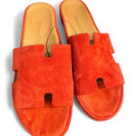 Etienne Aigner EA , Red Leather Slip-on Sandals Size 8 Photo 0