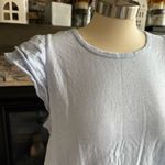 DKNY  Blue Ruffled Cap Sleeve T-Shirt Photo 1