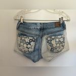 American Eagle  denim shortie with lace detail size 2 100% cotton Photo 7