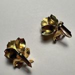 Signed Pastelli Rose Flower Gold Tone Vintage Clip On Clip Photo 6