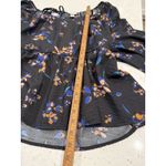 Ava & Viv Women’s Black‎ Floral Blouse Boho 2X Peasant Ribbed Plus Long Sleeve Photo 5