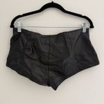 Edikted  ZIPPY FAUX LEATHER MICRO SHORTS Photo 1