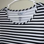 Croft & Barrow  womens size XL striped tank classic comfort black white wicking Photo 1