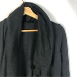 ALLSAINTS Black Dahlia Zip Drape Front Sweatshirt Cardigan Sweater XS Photo 3