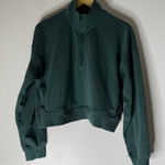 Fabletics  Mock Neck 1/4 Zipper Crop Sweatshirt Green Medium Photo 0