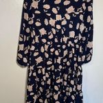 Monteau  V-Neck Cinched Mini Dress Navy Floral Photo 9