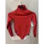 SKIMS  Women's Essential Mock Neck Long Sleeve Bodysuit - Red ...S/M Photo 1