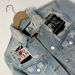 Unif  Light Blue Distressed Jean Jacket Photo 1