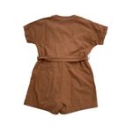 FRNCH  Paris Romper Womens Classic Beachy Ribbed‎ Mustard Tie Waste Photo 4