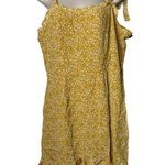 Bardot  mustard yellow white floral mini dress size 10 Large Photo 0