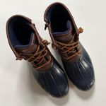 Sperry Navy Saltwater Rubber Waterproof Ankle Boots Two tone Rain boots Size 5M Photo 3