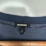 Monrow Revolve Navy Super Soft Blanket Stitch Casual Shirt Dress Size Small Blue Photo 6