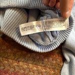 ZARA  100% COTTON BABY BLUE KNIT CROPPED HALF ZIP SWEATER Photo 3